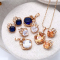 62249 Xuping nice artificial jewelry 18k gold earring and pendant sets